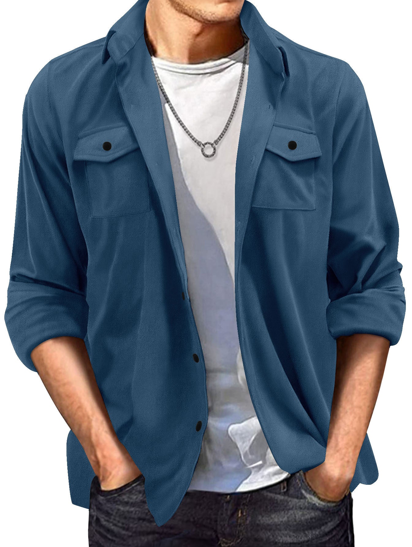 Casual Jacket  European & American Style, Loose Fit, Spring/Autumn