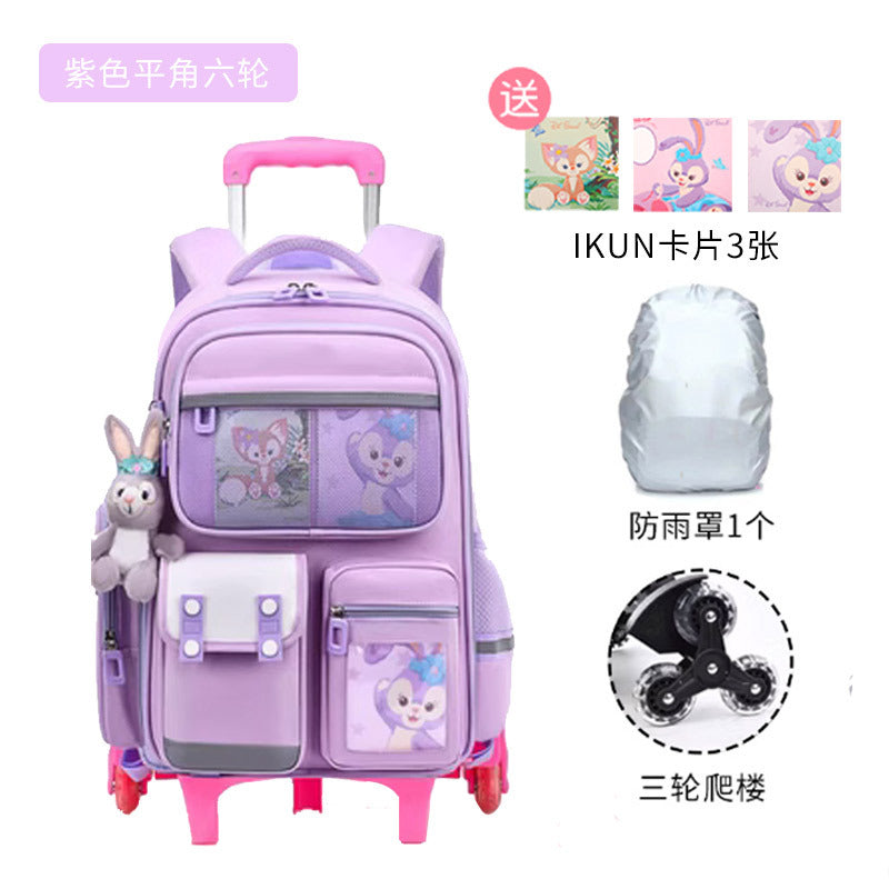 Unisex Trolley School Bag for Elementary Students