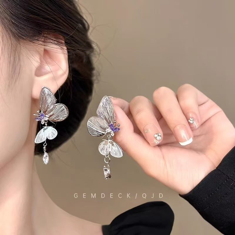 Super Flash Rhinestone Goddess Stud Earrings