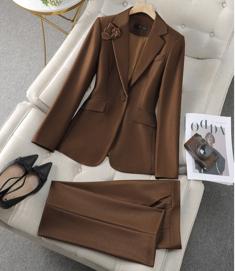 Womens 2-Piece Formal Trouser Suit Set
