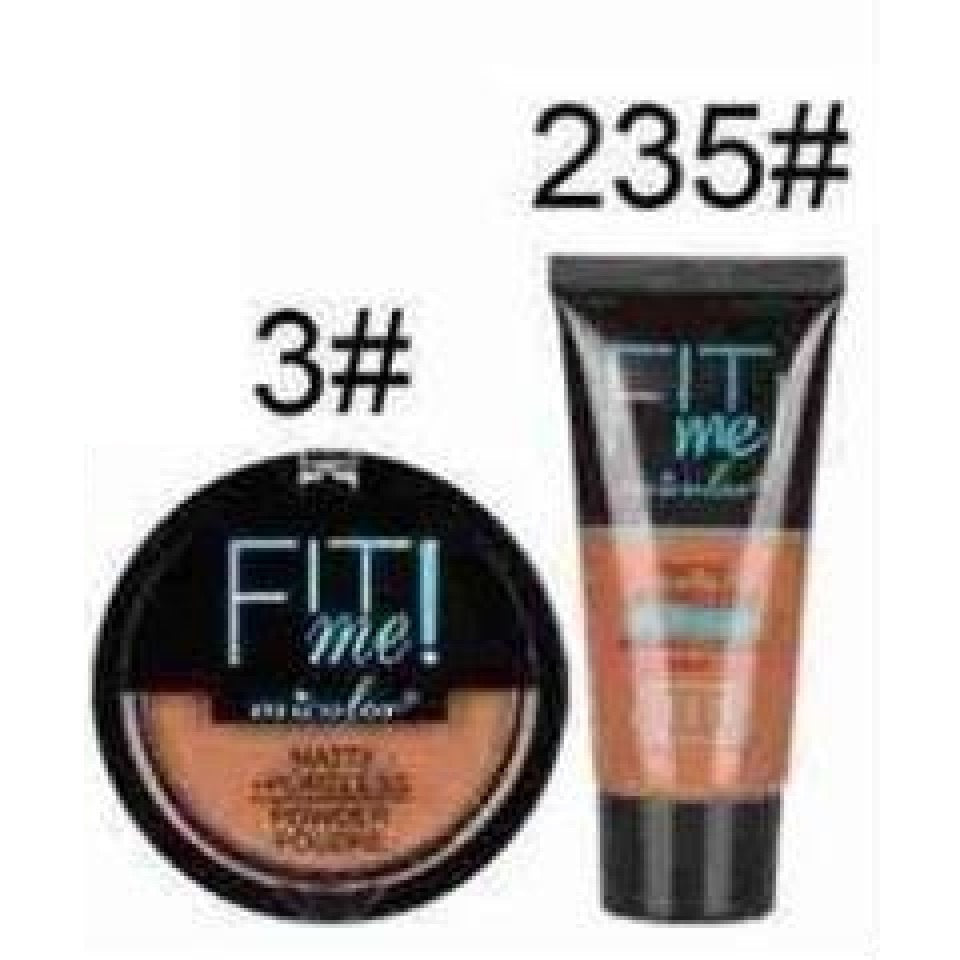 Dark Complexion Powder & Liquid Foundation Set