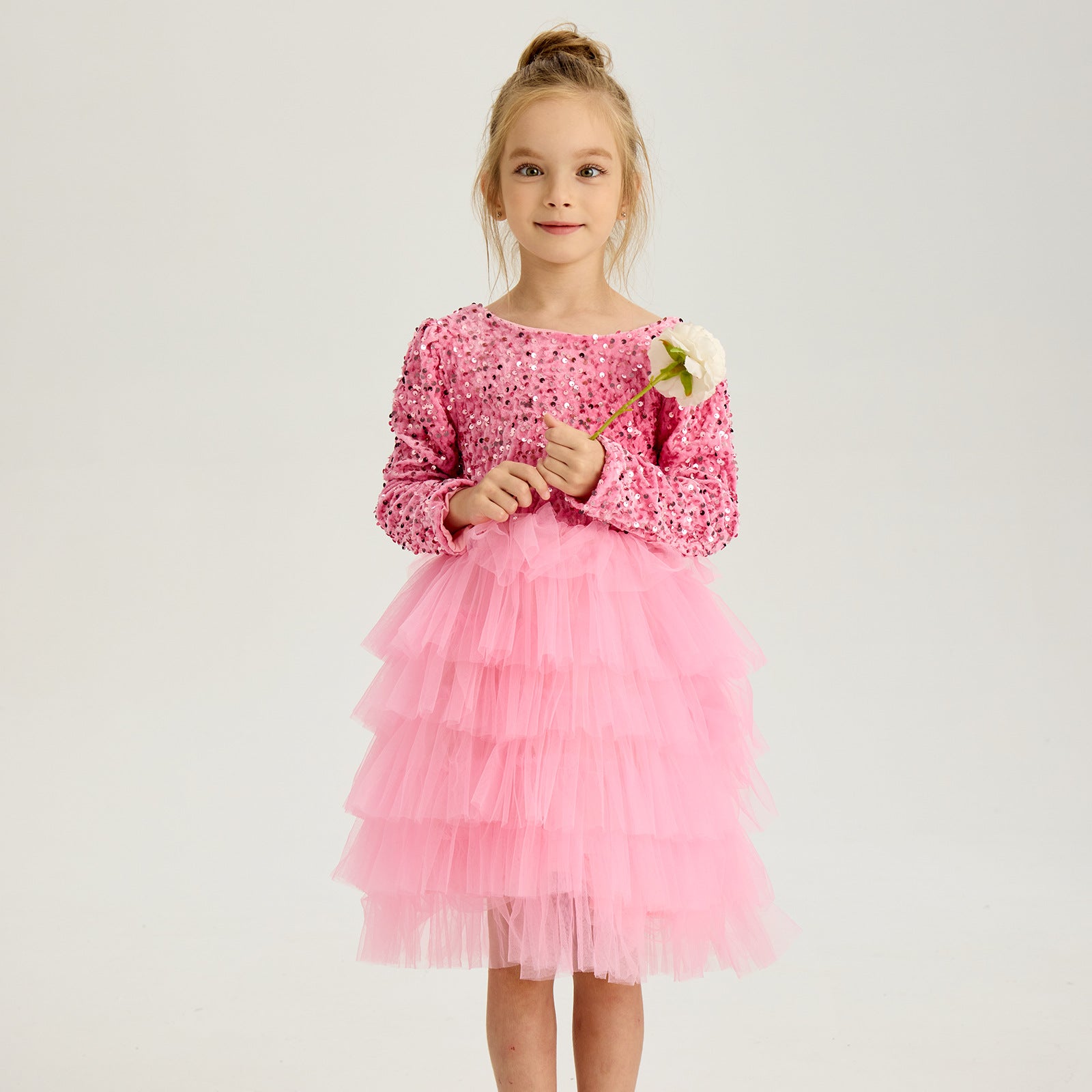 Elegant Tiered Sequin Dress