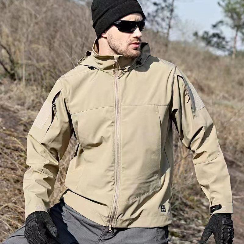 Men's 3-in-1 Softshell Outdoor Jacket – Windproof & Waterproof Tactical Coat