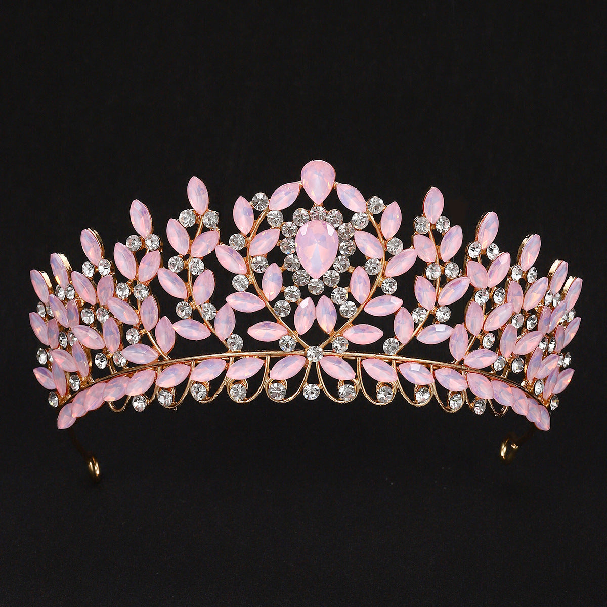 High-grade rhinestone wedding dress, crown tiara