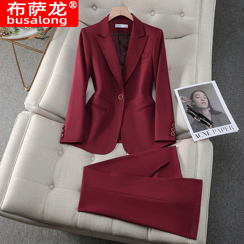 High-End Red Women’s Blazer
