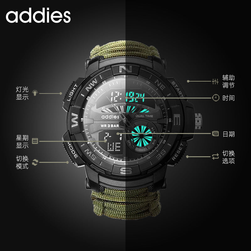 Eddison Men’s Multifunctional Outdoor Compass Watch