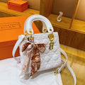 Chic Diamond-Checkered Mini Shoulder Bag