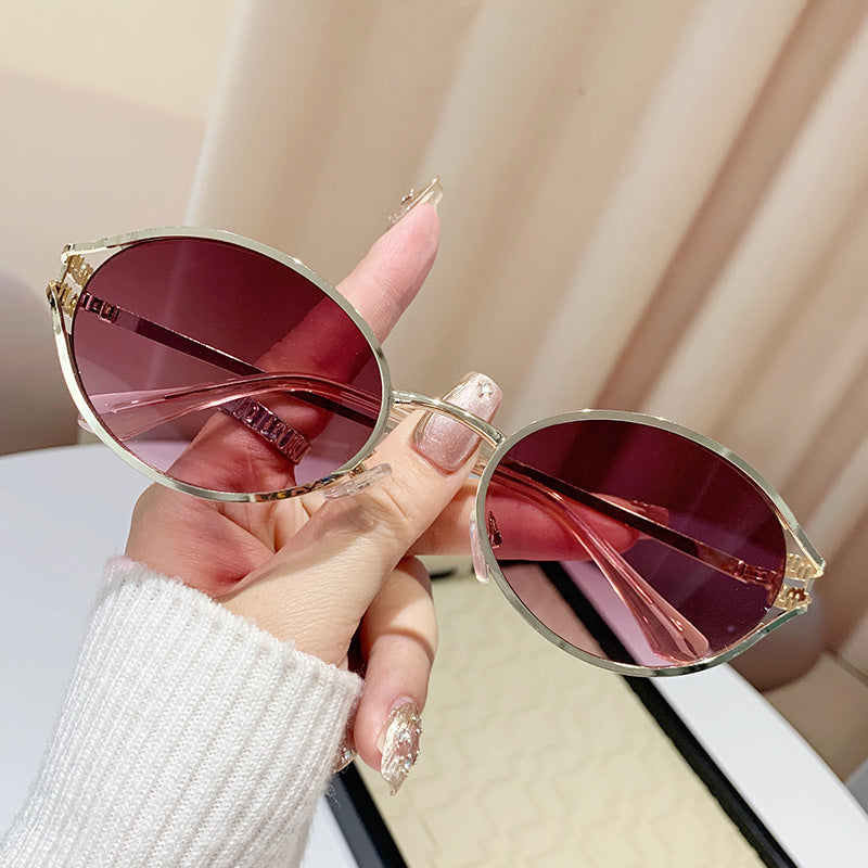 Oval Metal Sunglasses