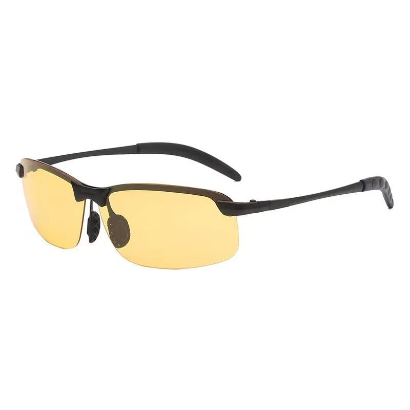 Mens Color-Changing Polarized Sunglasses  Day & Night Driving & Fishing Glasses