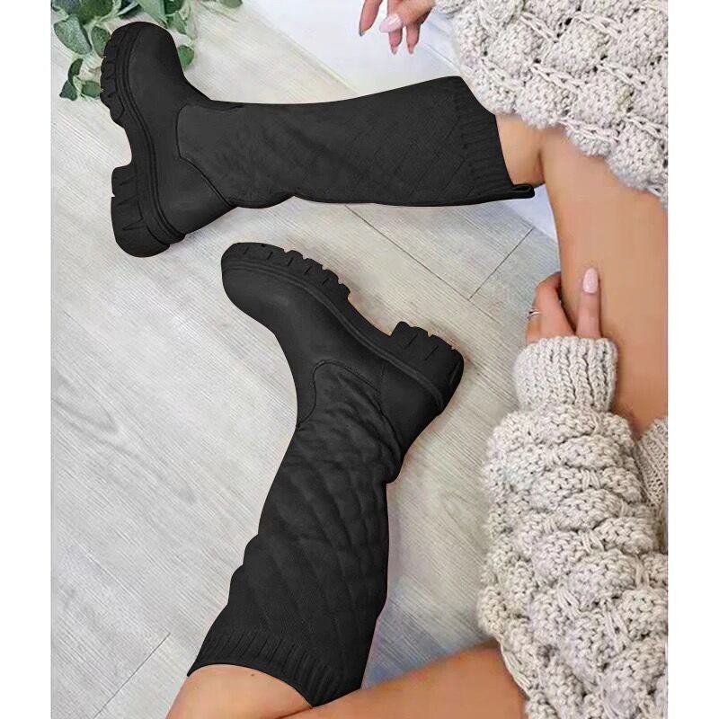 Women's Over-The-Knee Knitted Sock Boots (On Hand)