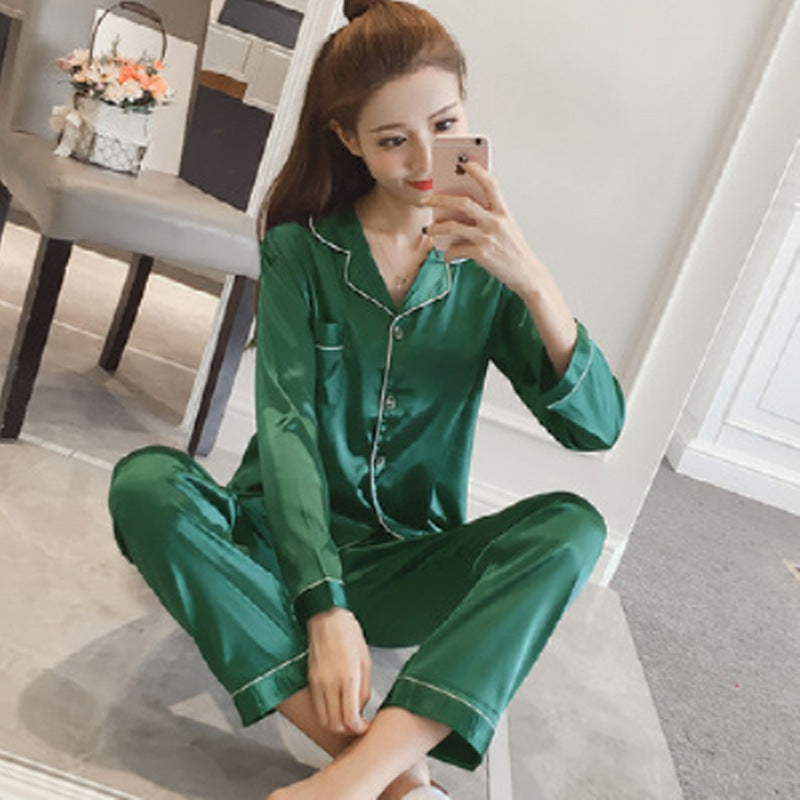 Ice silk pajamas popular loungewear