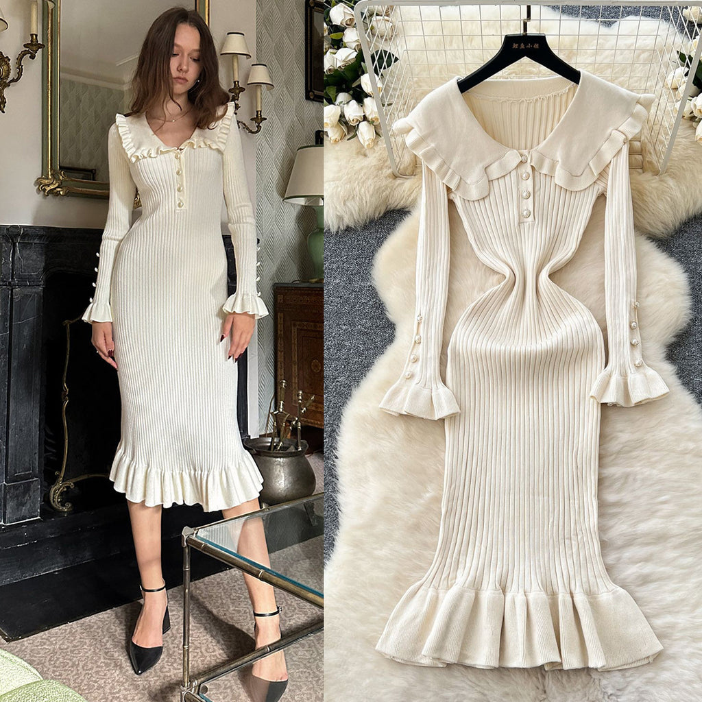 Vintage-Inspired Knitted Dress