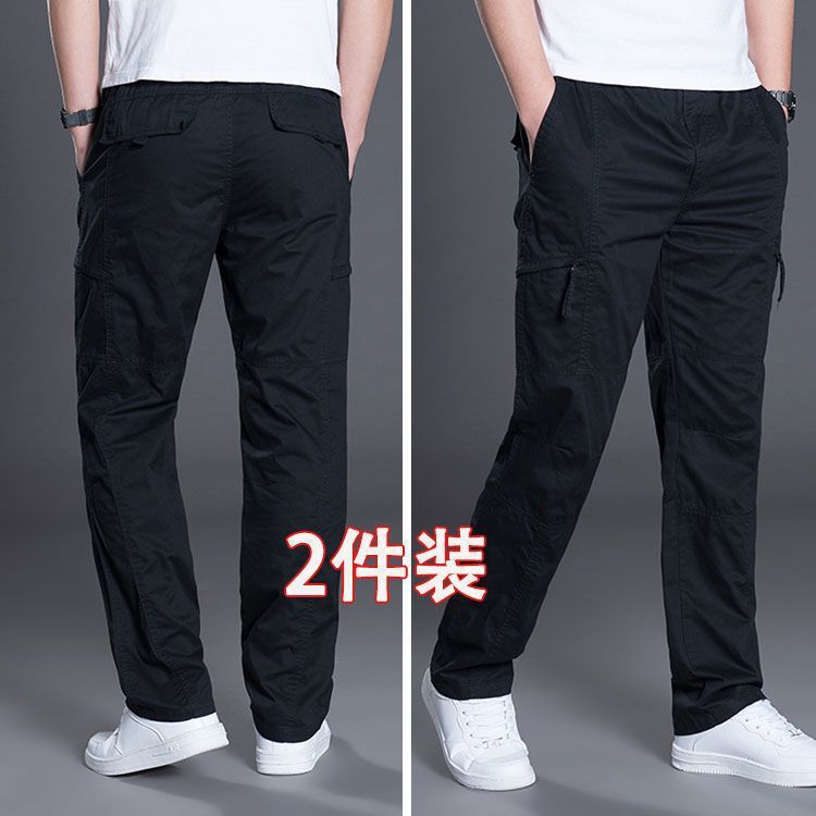 Mens Loose Multi-Pocket Cargo Pants