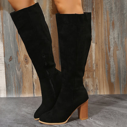 High rider boots high heel pointed toe boots