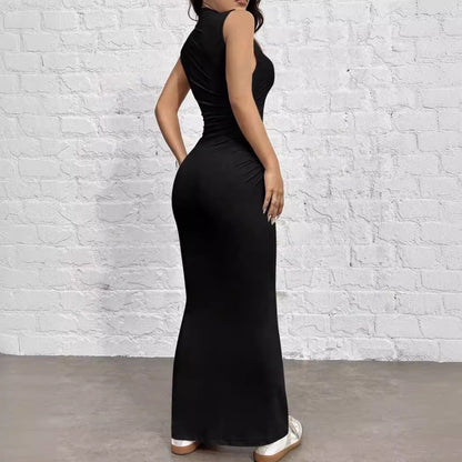 Pure lust slim sleeveless explosive dress, super long skirt