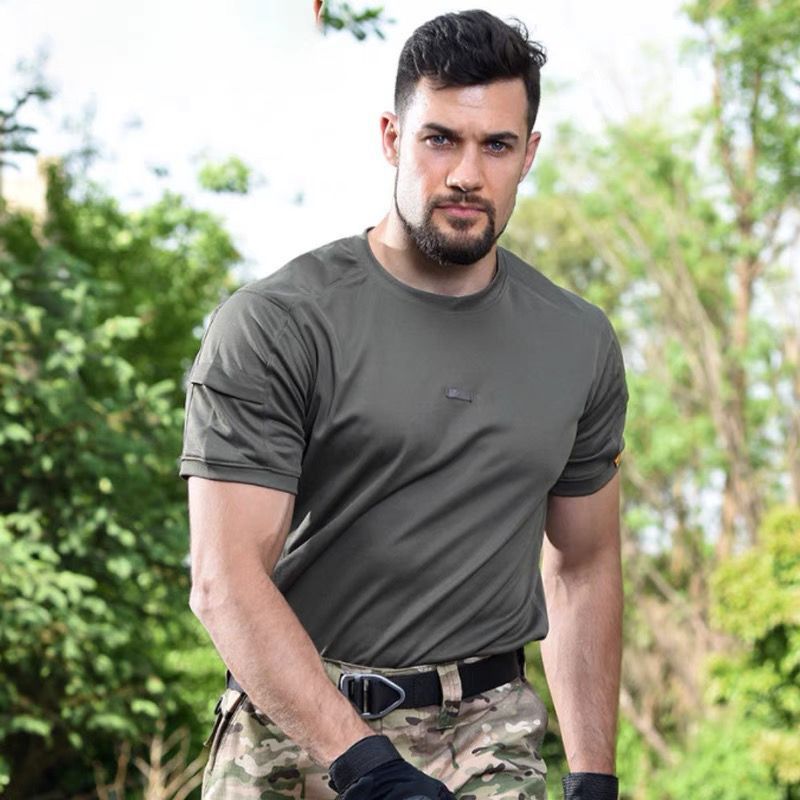 Coolmax Short Sleeve Tactical T-Shirt – Breathable, Quick-Dry, Wear-Resistant Training Top for Men & Women
