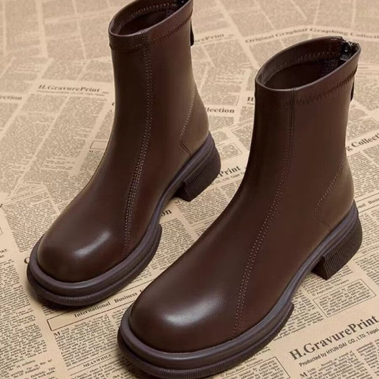 Autumn Winter Women's Block Heel Ankle Boots (On Hand)
