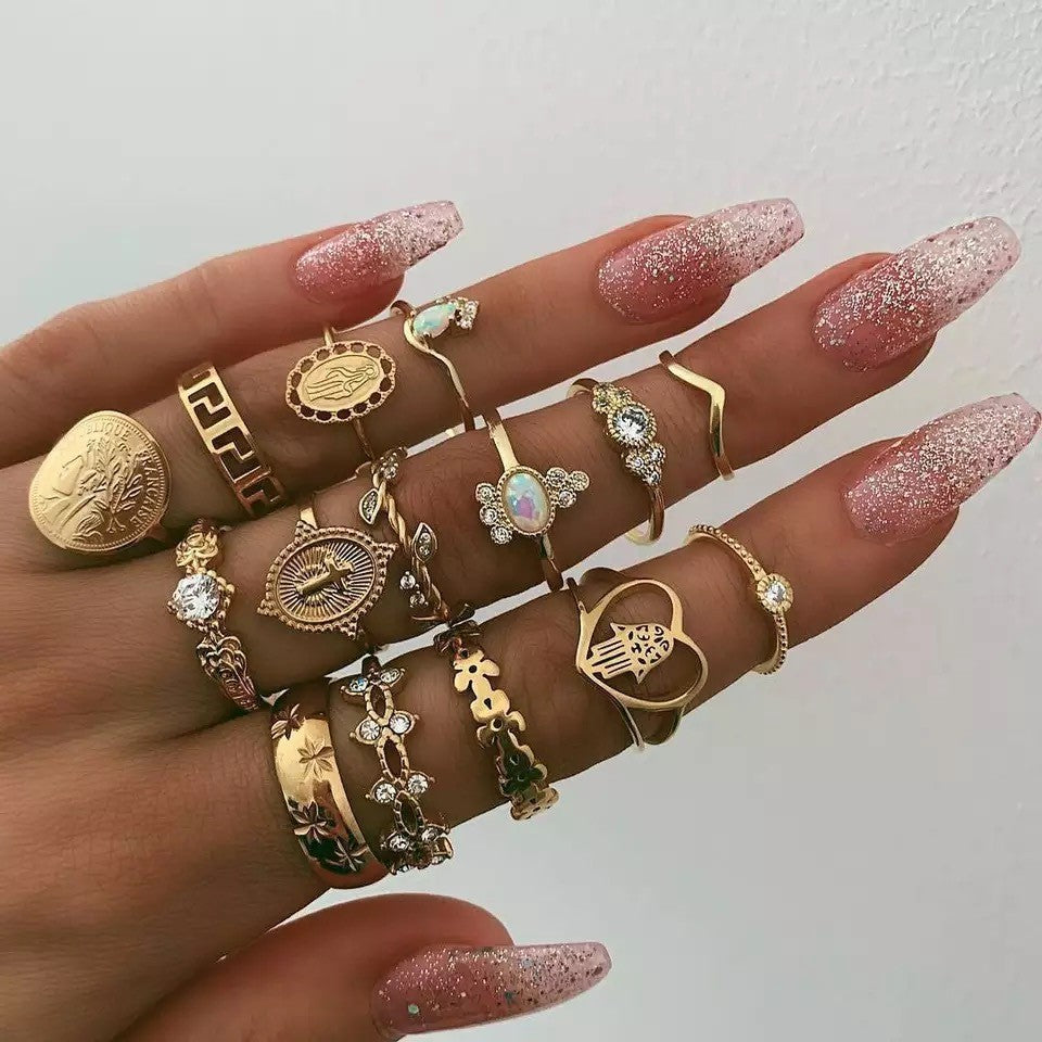 New butterfly rings set