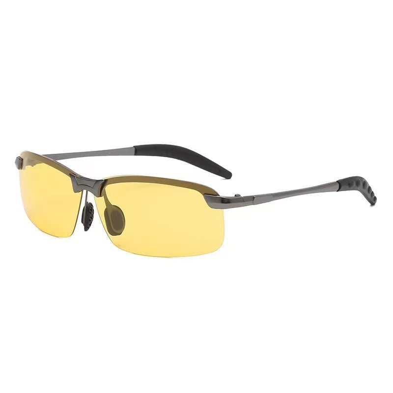 Mens Color-Changing Polarized Sunglasses  Day & Night Driving & Fishing Glasses