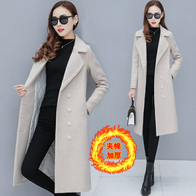 Woolen  Simple Long-Sleeve coat