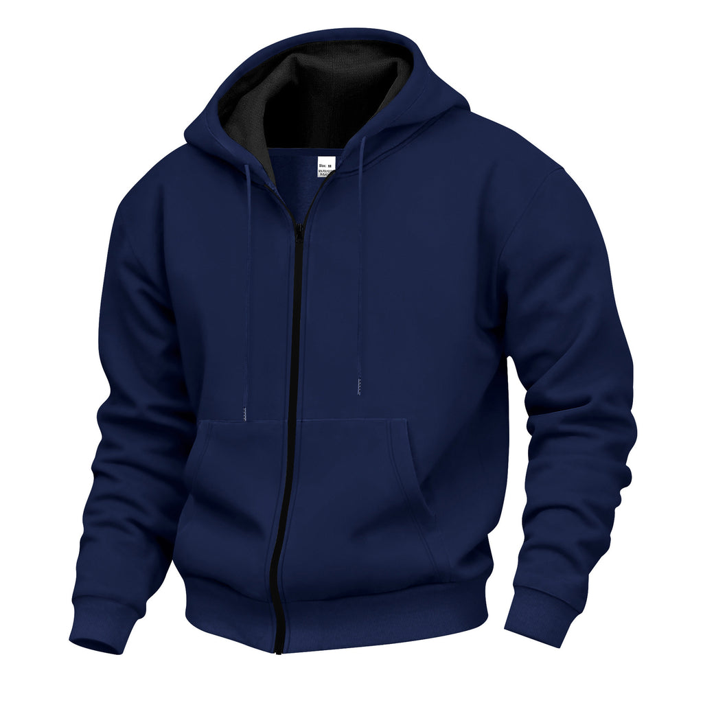 Mens Autumn/Winter Fleece Hooded Zip-Up Sweatshirt (On Hand)