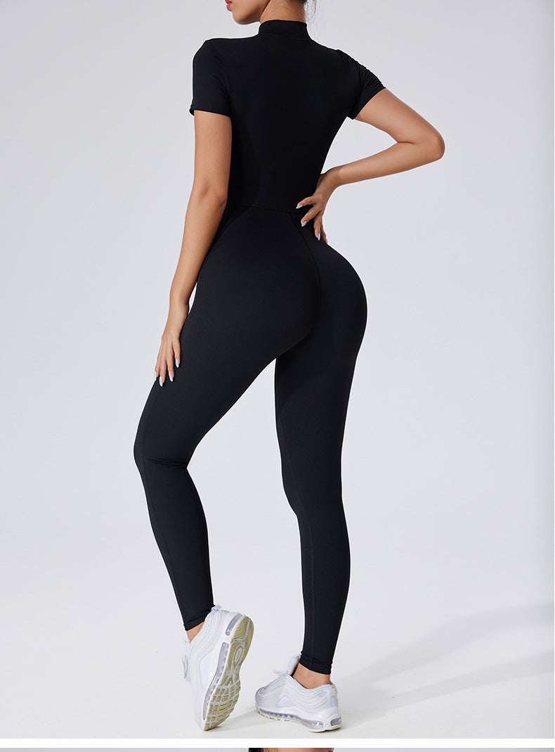 Short-Sleeve Yoga Romper