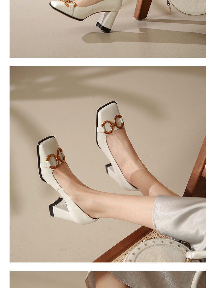 French Design Vintage Single Shoes for Women