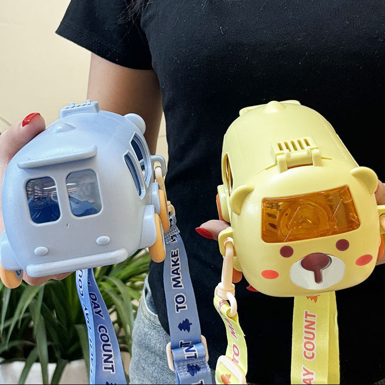 GoGo Bus Straw Drop-Proof Water Bottle