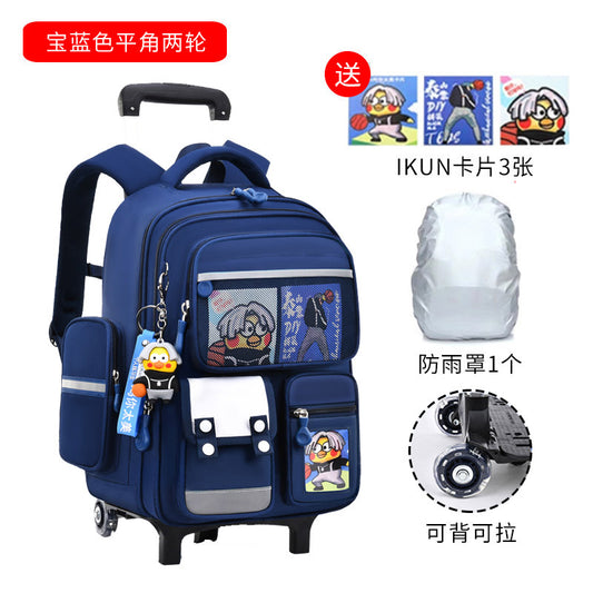 Unisex Trolley School Bag for Elementary Students