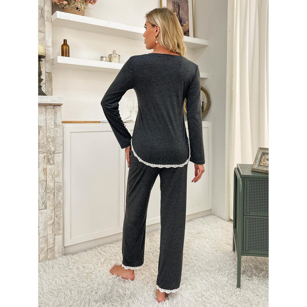 Spring and autumn women's loungewear pajamas long-sleeved suits