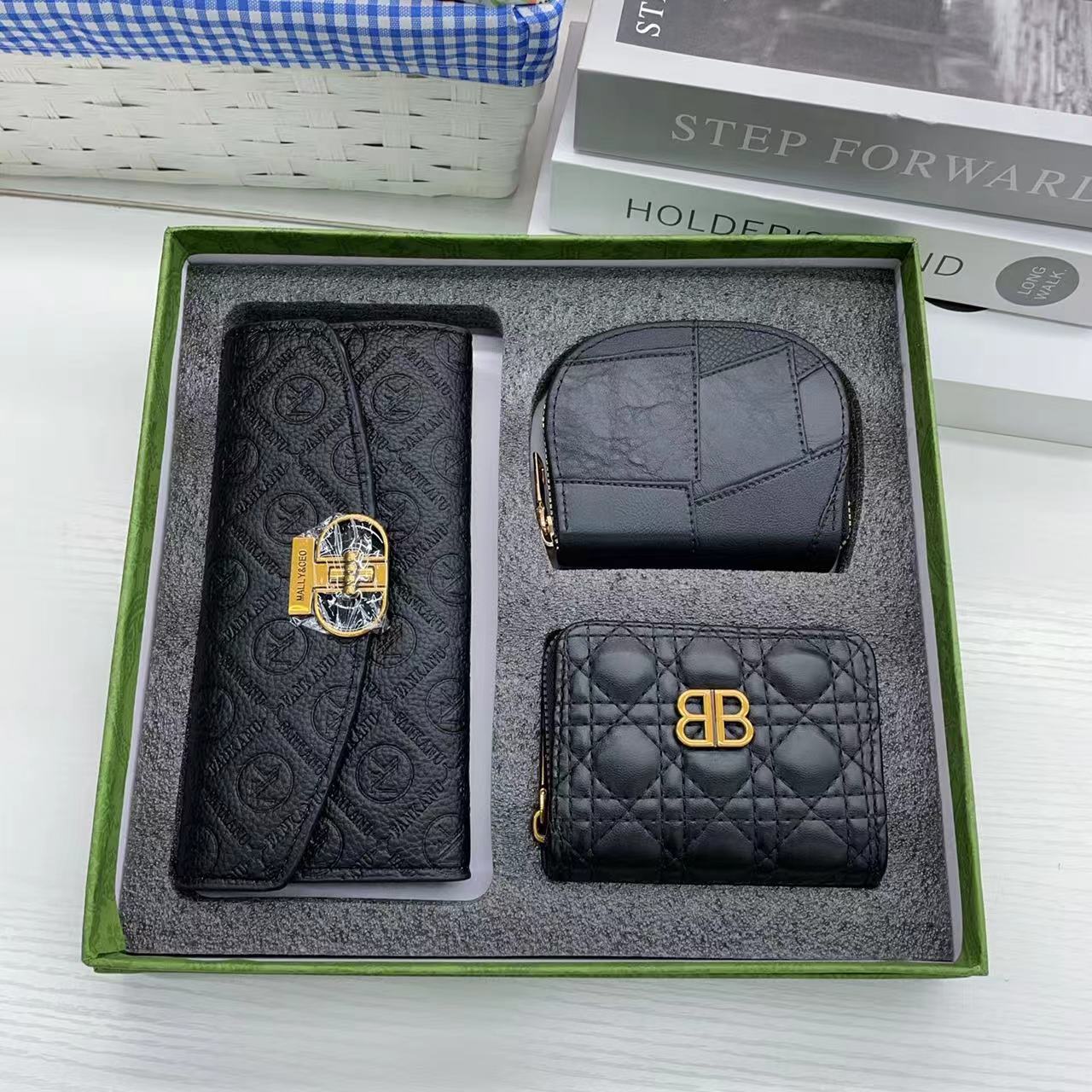 Luxury 3-Piece Wallet & Card Holder Gift Set