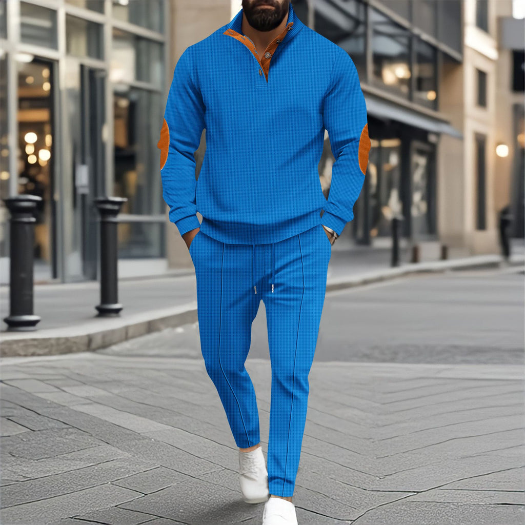 Men's Half-Zip Waffle Sweatshirt Set (On Hand)