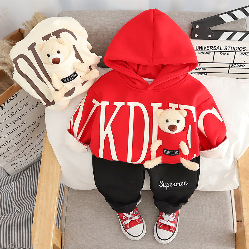 Letter Bear Sweater Set