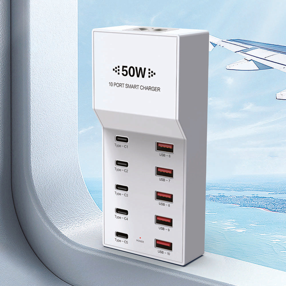 PowerHive 50W 10-Port Smart Charger