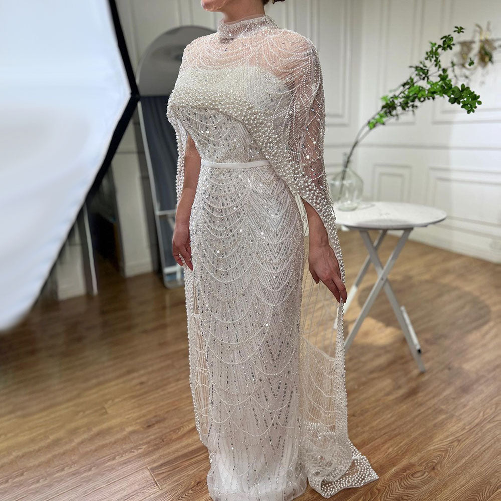 Elegant Dubai Pearl Light Luxury Gown