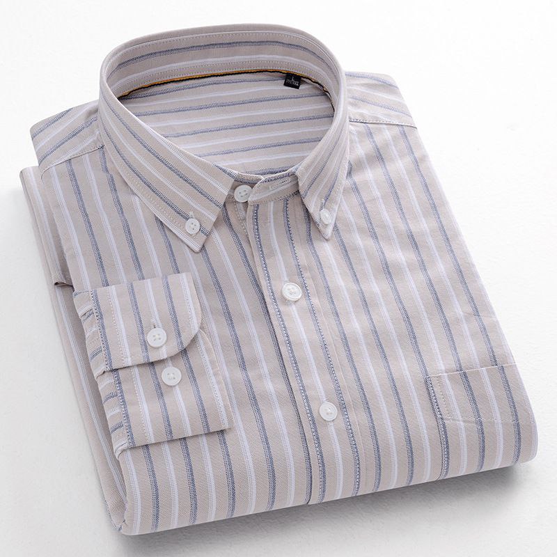 Men’s Casual Stripe Oxford Shirt (On Hand)