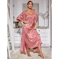 Women's imitation silk long sleeve pyjamas