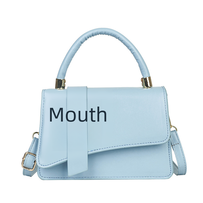 All-match texture handbag one-shoulder texture small square bag