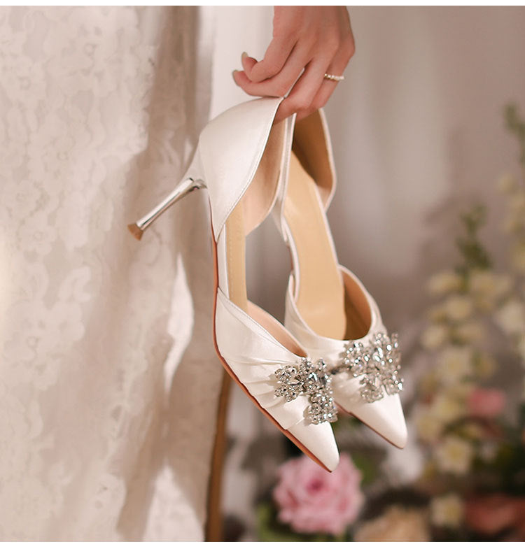 Banquet Baotou Stiletto Heel Sandals: Versatile Plus Size Single Shoes