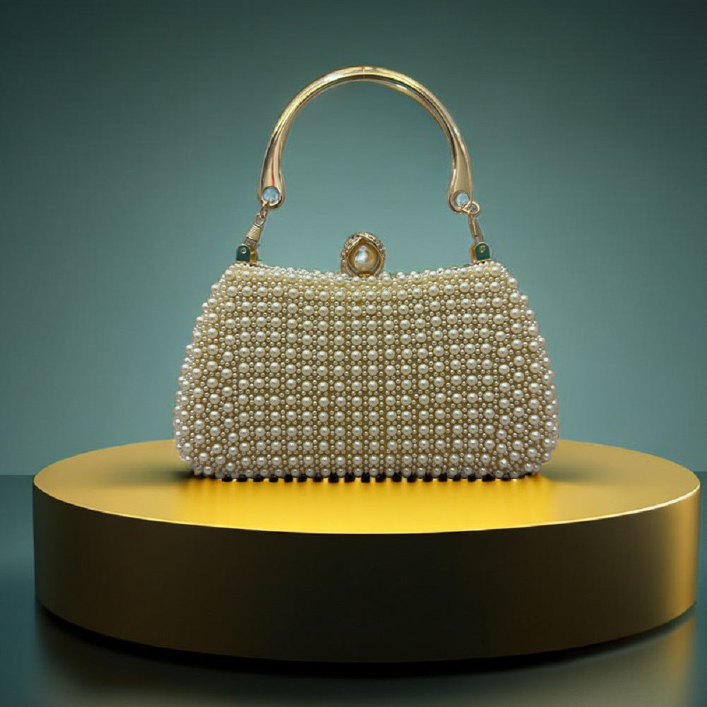 Exquisite Pearl Evening Bag: Perfect for Weddings & Birthdays