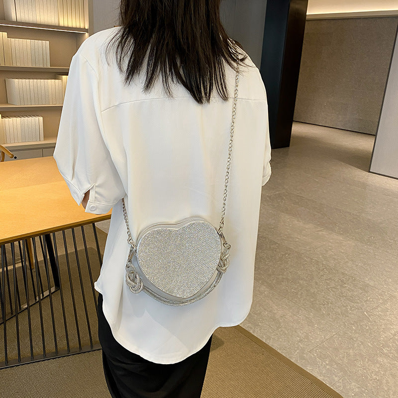 Women's Bright Diamond Armpit Bag: Elegant Rhinestone Crossbody Chic