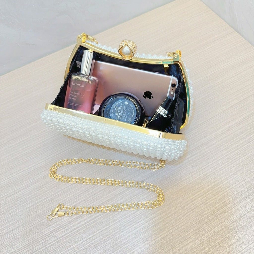 Exquisite Pearl Evening Bag: Perfect for Weddings & Birthdays