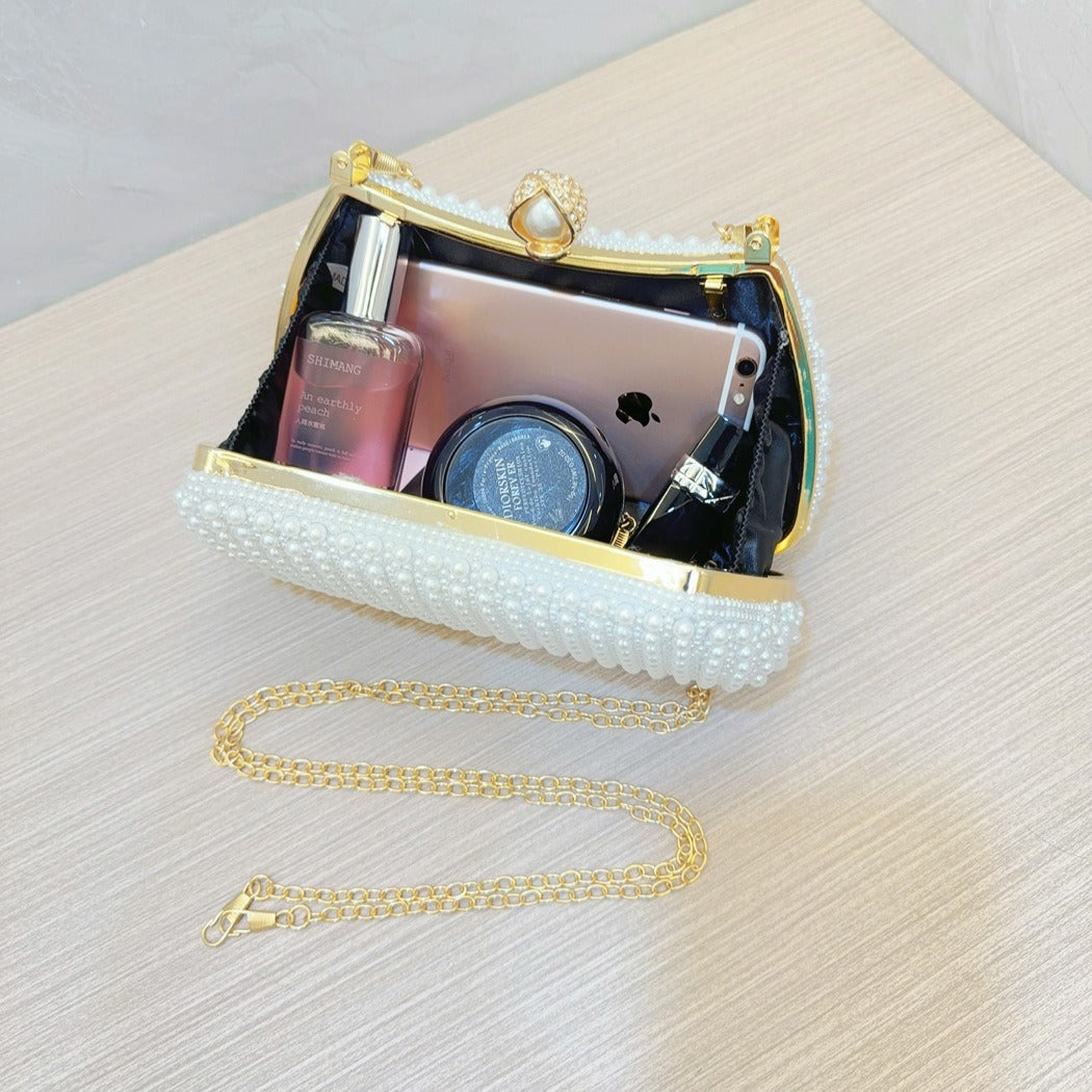 Exquisite Pearl Evening Bag: Perfect for Weddings & Birthdays