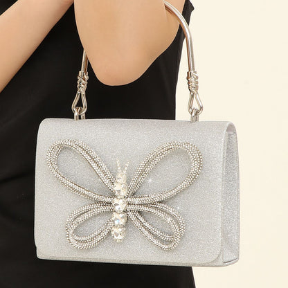 Glittering Diamond Butterfly Handbag: Perfect for Wedding Dinners