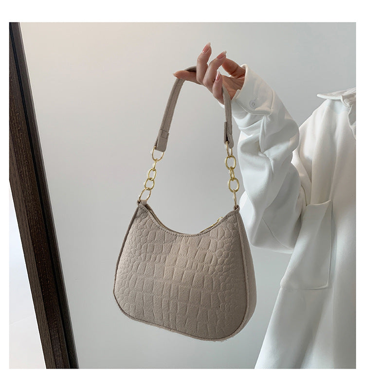 Casual Handheld Armpit Bag: Trendy Fashion Shoulder Crescent