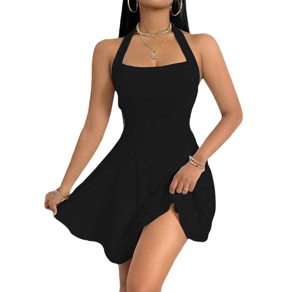 Sexy Halterneck Dress: Spring & Summer Umbrella Skirt Style