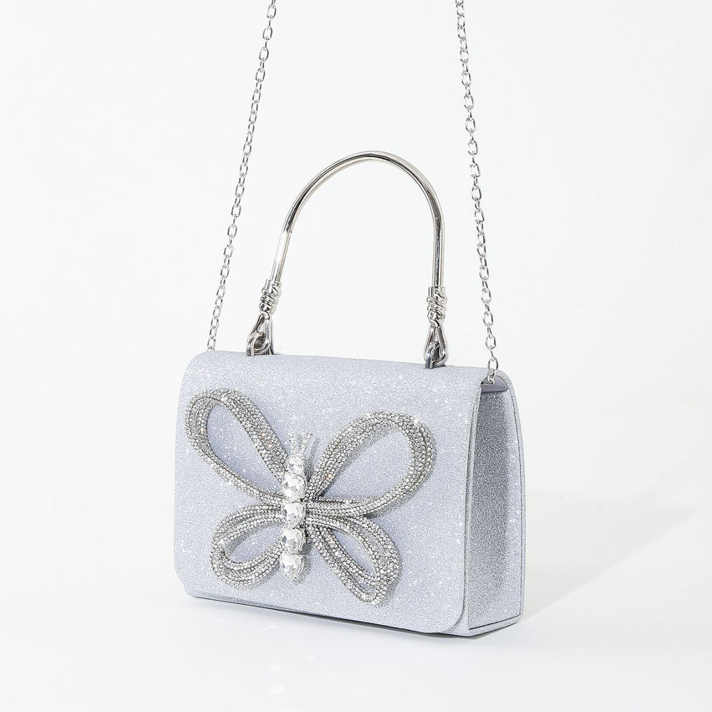 Glittering Diamond Butterfly Handbag: Perfect for Wedding Dinners