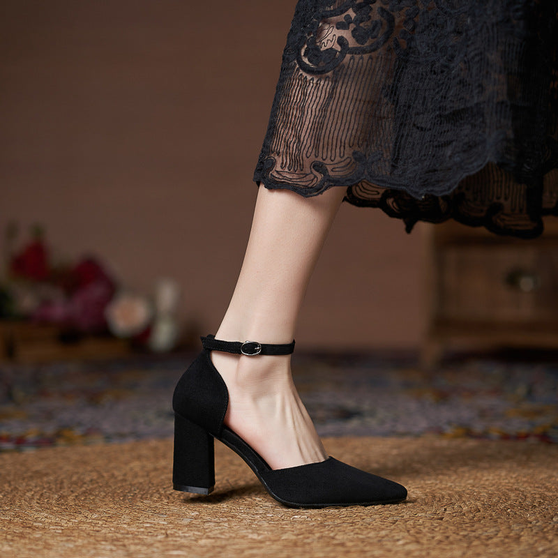 Petite Elegance Block Heel Pumps (On Hand)
