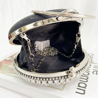 Glamorous Metal Round Party Handbag