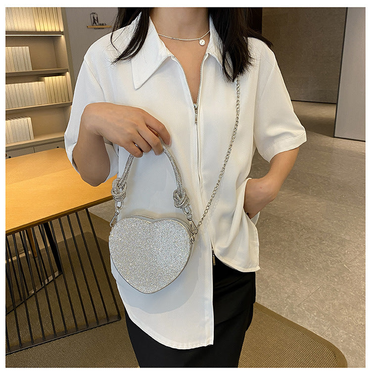 Women's Bright Diamond Armpit Bag: Elegant Rhinestone Crossbody Chic